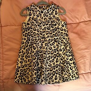 Janie & Jack Leopard Print Sleeveless Kids Dress